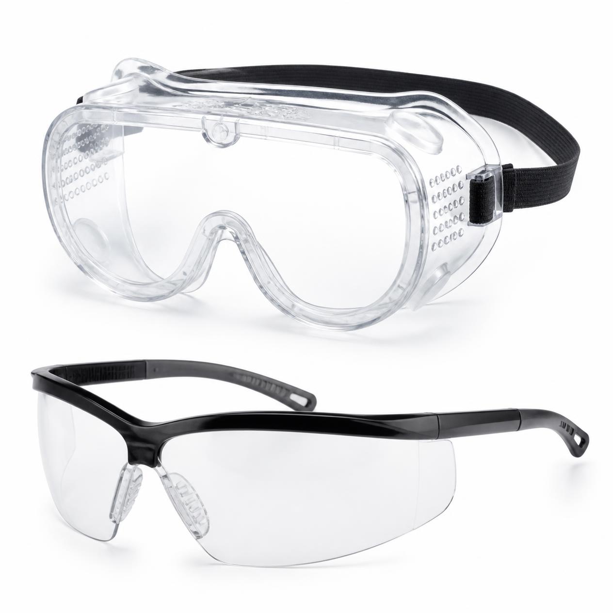 safety goggles and protective eyewear