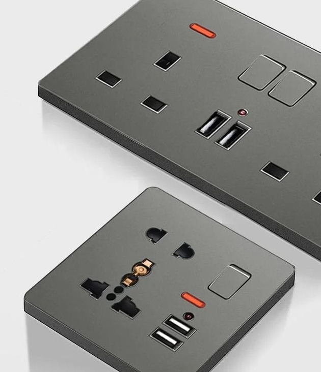 wall socket with USB ports
